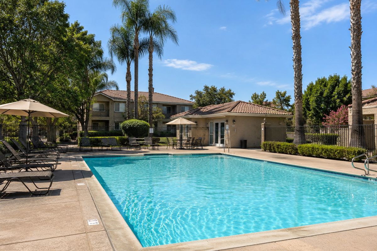 Apartment community pool on commercial service in the San Gabriel Valley